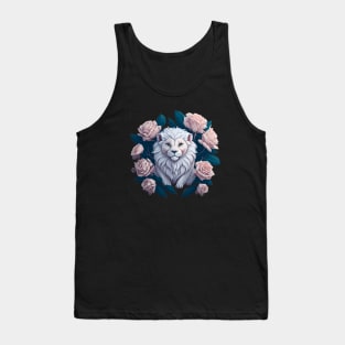 watercolor lion king of the garden sticker Tank Top